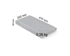 Hailo Deckel 1081849 Ersatzdeckel 470 x 232 x 46 mm Kunststoff dunkelgrau für Tandem Terzett