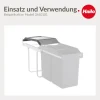 Hailo Deckel 1081739 Ersatzdeckel 243 x 495 x 50 mm Kunststoff dunkelgrau für Tandem