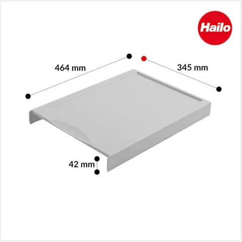 Hailo Deckel 1126569 Ersatzdeckel 345 x 464 x 42 mm Kunststoff grau für Rondo Tandem