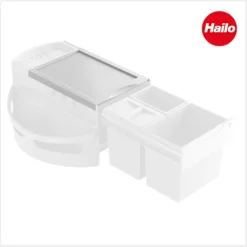 Hailo Deckel 1126569 Ersatzdeckel 345 x 464 x 42 mm Kunststoff grau für Rondo Tandem