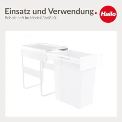 Hailo Deckel 1079589 40 Liter hellgrau 313 x 452 x 48 mm für Easy Cargo Inneneimer