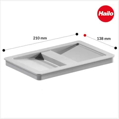 Hailo Deckel 1068589 7 8,5 10 Liter Inneneimer Kunststoff hellgrau Abfallsystem