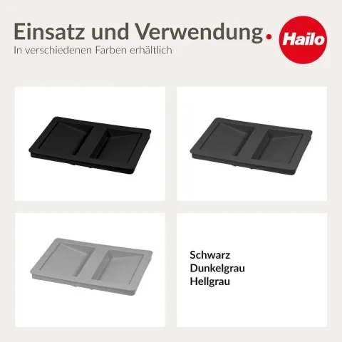 Hailo Deckel 1068589 7 8,5 10 Liter Inneneimer Kunststoff hellgrau Abfallsystem