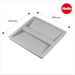 Hailo Deckel 1107269 15 Liter Inneneimer hellgrau Abfallsystem Kunststoff Küchenschrank