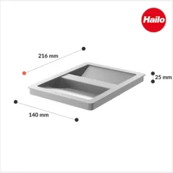 Hailo Deckel 1107279 6,5 Liter Inneneimer Kunststoff hellgrau Abfallsystem