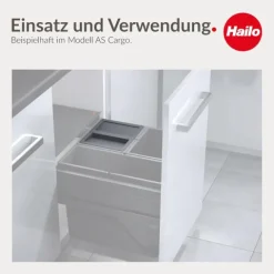Hailo Deckel 1220069 13 Liter Inneneimer Kunststoff dunkelgrau Abfallsystem