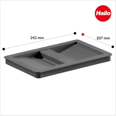 Hailo Deckel 1220069 13 Liter Inneneimer Kunststoff dunkelgrau Abfallsystem