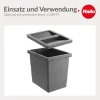 Hailo Deckel 1136319 6,5 Liter Inneneimer Kunststoff dunkelgrau Abfallsystem