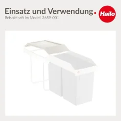 Hailo Deckel 1081729 Tandem Multi-Box Ersatzdeckel Kunststoff weiß Küche