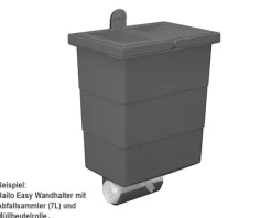 Hailo Easy Wandhalterung 3206001 Inneneimerhalter Kunststoff dunkelgrau bis 7,5 kg Küche