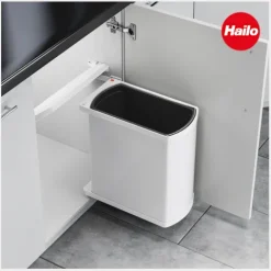 Hailo Einbau-Abfallsammler 18 Liter AS Uno 3418001 Schwenkeimer weiß für Drehtürschrank