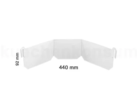 Hailo Facheinteilung 3694011 Rondo Seitenschalen-Einteiler 440 x 5 x 92 mm Kunststoff grau