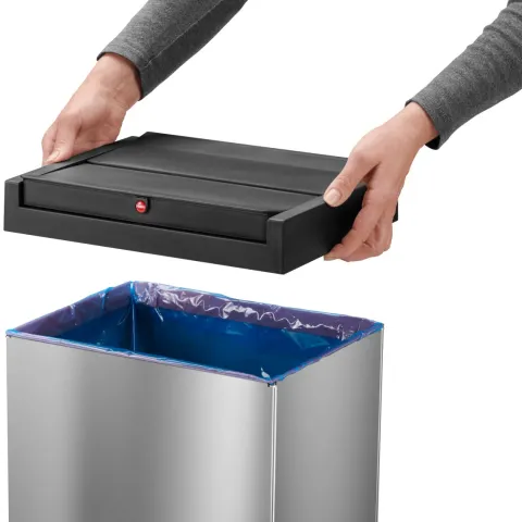 Hailo großraum Abfallbox Big-Box Swing XL Edelstahl