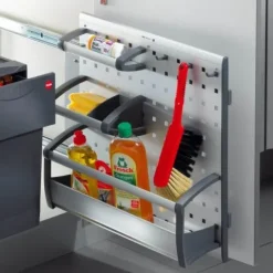Hailo Haken Paar 30 x 10 mm für Abfallsammler Tandem Terzett Vario Kunststoff dunkelgrau