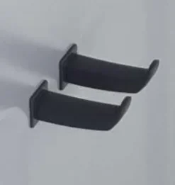 Hailo Haken Paar 30 x 10 mm für Abfallsammler Tandem Terzett Vario Kunststoff dunkelgrau