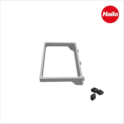 Hailo Halter 3603981 für Inneneimer 1102429 2,5 Liter Kunststoff hellgrau für Küchenschrank Abfallsystem