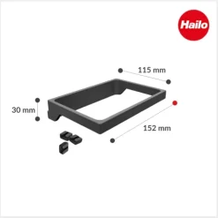Hailo Halter 3603951 Inneneimer Halter 2,5 Liter Kunststoff dunkelgrau Abfallsystem