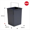 HAILO Inneneimer 15 L 1008879 Abfalleimer Kunststoff dunkelgrau/hellgrau mit Deckel