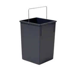 HAILO Inneneimer 15 L 1220189 Abfalleimer Kunststoff basaltgrau mit Metallhenkel für Tandem