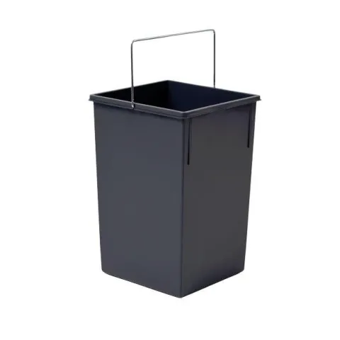 HAILO Inneneimer 15 L 1220189 Abfalleimer Kunststoff basaltgrau mit Metallhenkel für Tandem