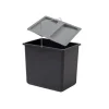 HAILO Inneneimer 18 L 1086239 Abfalleimer Kunststoff schwarz mit Deckel für Raumspar-Tandem