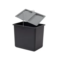 HAILO Inneneimer 18 L 1086239 Abfalleimer Kunststoff schwarz mit Deckel für Raumspar-Tandem