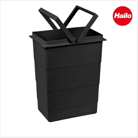 Hailo Inneneimer 8 L 1225959 Ersatzbehälter schwarz für Raumspar Tandem