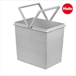 Hailo Inneneimer 18 L 1093479 Ersatzbehälter Kunststoff Hellgrau für Raumspar Tandem