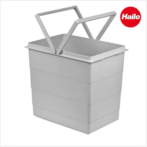 Hailo Inneneimer 18 L 1093479 Ersatzbehälter Kunststoff Hellgrau für Raumspar Tandem
