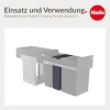 Hailo Inneneimer 1082479 7 L Ersatzbehälter dunkelgrau mit Henkel für Terzett/Tandem