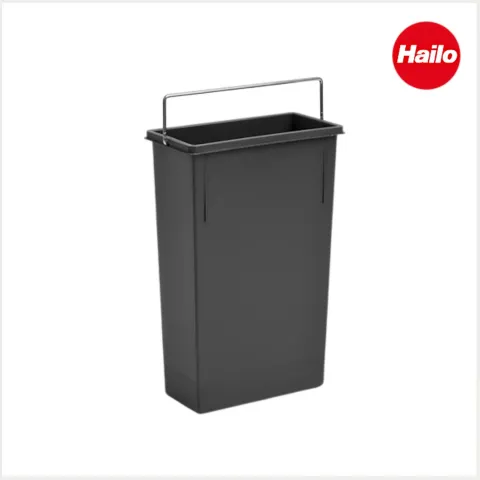 Hailo Inneneimer 1082479 7 L Ersatzbehälter dunkelgrau mit Henkel für Terzett/Tandem