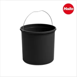 Hailo Inneneimer 12 L 1226579 Ersatzbehälter rund schwarz mit Henkel für Mono Abfallsammler
