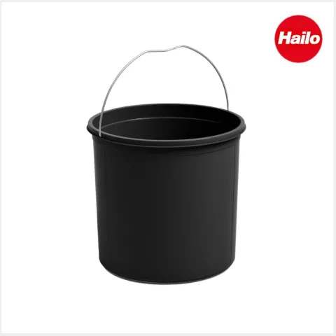 Hailo Inneneimer 12 L 1226579 Ersatzbehälter rund schwarz mit Henkel für Mono Abfallsammler