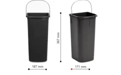 Hailo Inneneimer 8 L 1226249 Ersatzbehälter schwarz für HAILO Duo