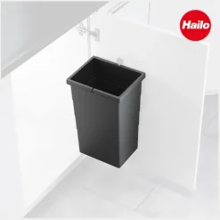 Hailo Inneneimer 10 L 1129919 Ersatzbehälter dunkelgrau mit 2 Henkeln