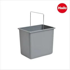 Hailo Inneneimer 1094079 18 L Ersatzbehälter hellgrau mit Henkel für Hailo Systeme