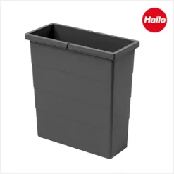 Hailo Inneneimer 1134669 12 L Ersatzbehälter basaltgrau mit 2 Henkeln