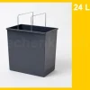 Hailo Inneneimer 24 L 1050209 Ersatzbehälter dunkelgrau für HAILO Tandem