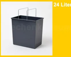 Hailo Inneneimer 24 L 1050209 Ersatzbehälter dunkelgrau für HAILO Tandem