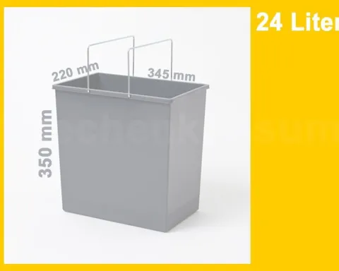 Hailo Inneneimer 24 L 1050209 Ersatzbehälter dunkelgrau für HAILO Tandem