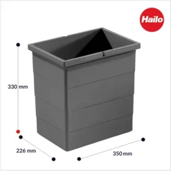 Hailo Inneneimer 20 L 1225869 Ersatzbehälter dunkelgrau für HAILO Separato