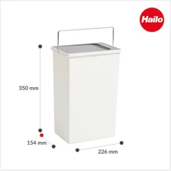 Hailo Inneneimer 10 L 1045629 Ersatzbehälter Kunststoff weiß mit Deckel