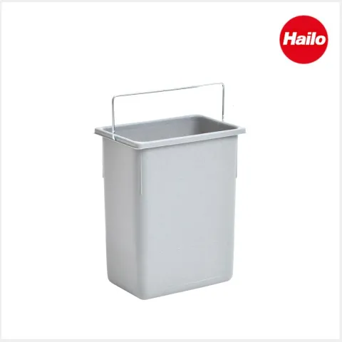 Hailo Inneneimer 8,5 Liter 1068409 Ersatzeimer Kunststoff signalgrau mit Henkel für Euro-Cargo