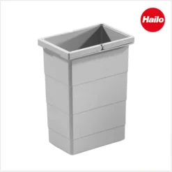 Hailo Inneneimer 8 Liter 1075959 Ersatzeimer Kunststoff hellgrau mit 2 Henkeln für Raumspar-Tandem