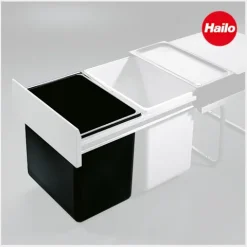 Hailo Inneneimer 1086239 18 Liter Ersatzbehälter Kunststoff schwarz 316 x 226 x 290 mm