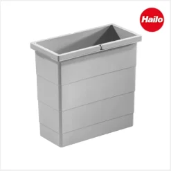 Hailo Inneneimer 12 Liter 1102449 Ersatzbehälter Kunststoff hellgrau für Raumspar Tandem Rondo