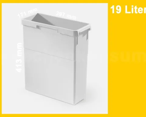 Hailo Inneneimer 19 Liter 1071319 Ersatzeimer Kunststoff hellgrau für Easy-Cargo Euro-Cargo-S Triple-XL