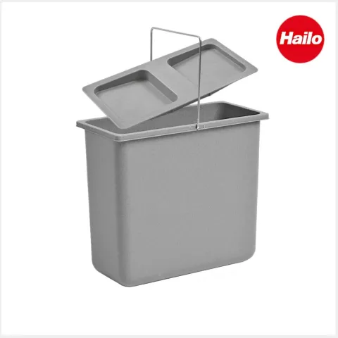 Hailo Inneneimer 12 Liter 1009319 Ersatzeimer Kunststoff grau mit Deckel für Allegro Cargo XXL
