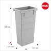 Hailo Inneneimer 20 l 1222549 Kunststoff hellgrau 269 x 176 x 500 mm rechteckig als Ersatzbehälter