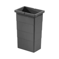 Hailo Inneneimer 8 l 1224679 Kunststoff dunkelgrau 137,5 x 242 x 350 mm mit 2 Henkeln